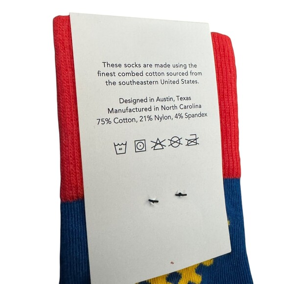 Chick-fil-A Originals Waffle Potato Fries Crew Socks Blue NWT Rare - Picture 5 of 5